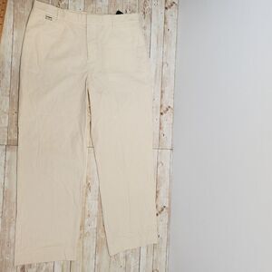 Lauren Active Ralph Lauren White Pants With Cream‎ Stripe